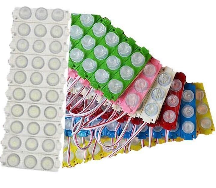 LED-Modül ÜÇLÜ BÜYÜK MERCEKLİ 3W KIRMIZI  3030 smd  LEDLİ 12V DC