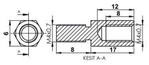 DİSTANS  METAL  AK-YP-4117  METRİK 4  17 mm  ERKEK - DİŞİ  YÜKSELTEC