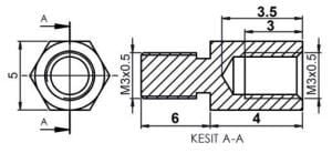 AK-YP-504 DİSTANS  METAL  4 mm YÜKSELTEC metrik3