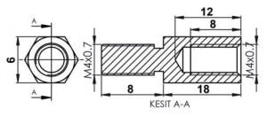 DİSTANS  METAL  AK-YP-4118  METRİK 4  18 mm  ERKEK - DİŞİ  YÜKSELTEC