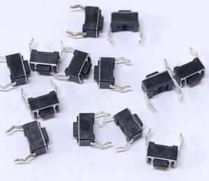 TACT  BUTON  6x2 PIONER SIYAH Kisa Bacak 0,8mm Metal Çerçeve IC-201
