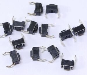 TACT  BUTON  6x2 PIONER SIYAH Kisa Bacak 0,8mm Metal Çerçeve IC-201