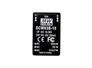 Meanwell  Scw03b-15 200 Ma  18-36v İn 15v Out  Dc/Dc  Konvertör