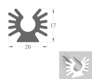 Alüminyum Soğutucu TO-220 Kılıf Siyah Eloksallı 25 mm m3 Pasolu 50AS25