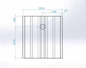 Alüminyum Soğutucu TO-247  Kılıf Siyah Eloksallı 25 mm m3 Pasolu 59AS25