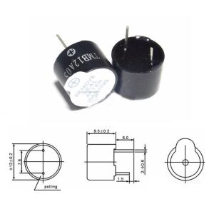 Buzzer Siyah Pcb Tip 5v 12x10m ZX12A05 / TBM12A05