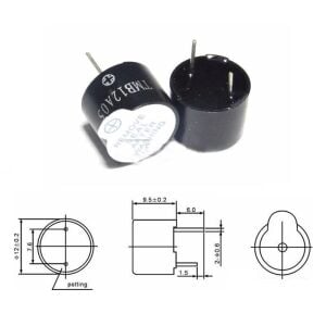 Buzzer Siyah Pcb Tip 5v 12x10m ZX12A05 / TBM12A05