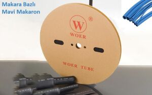 Woer 12,7 mm Mavi 100 Metre Isıyla Daralan Makaron ( Makara Fiyatıdır)