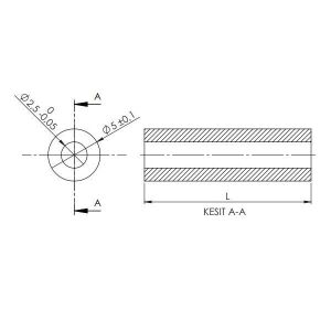 YP-625 25mm Plastik Yükseltme Parçası Distans (M2,5 Vidaya Uygun)(1Adet)