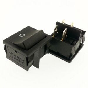 BUTON  JS 606  ( MOM ) ~ OFF  YAYLI   SİYAH  IŞIKSIZ 4 PİN   IC-128
