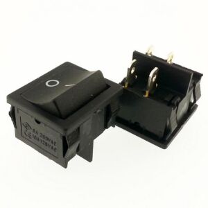 BUTON  JS 606  ( MOM ) ~ OFF  YAYLI   SİYAH  IŞIKSIZ 4 PİN   IC-128
