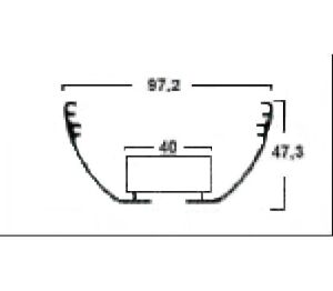 LED Armatür cam WALLWASH 531ASL İÇİN 1000MM DİFFUSED OPAK