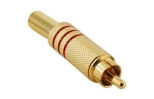 RCA DİŞİ SEYYAR METAL GOLD FİŞ ( kırmızı  )