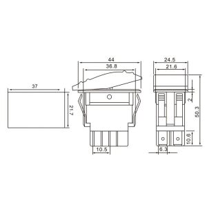 Marin Switch Kırmızı Işıklı Anahtar On- Off 12-24v Dc Sw-3p Ic-134m-1 (Kalıcı Tip)