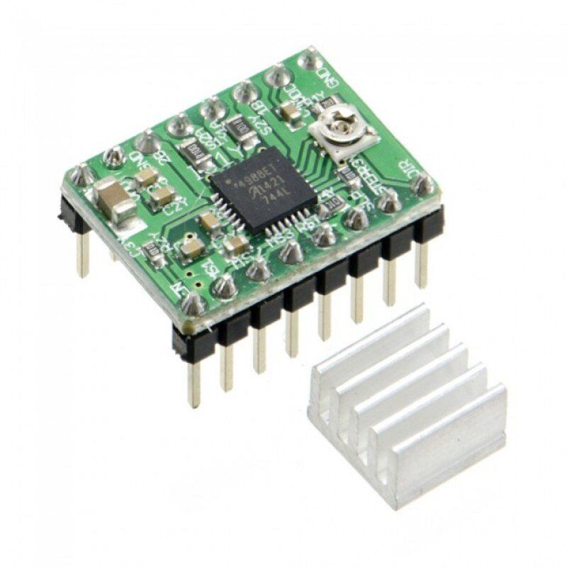 ARDUİNO A4988 2A YEŞİL STEP MOTOR SÜRÜSÜ ( SOĞUTUCU İLE ) AF-3A005