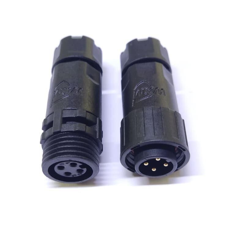 4 Pim Ip67 Su Geçirmez 12mm Takım Konnektör Plastik IC-266N-4P ( Erkek Dişi Seyyar Tip )
