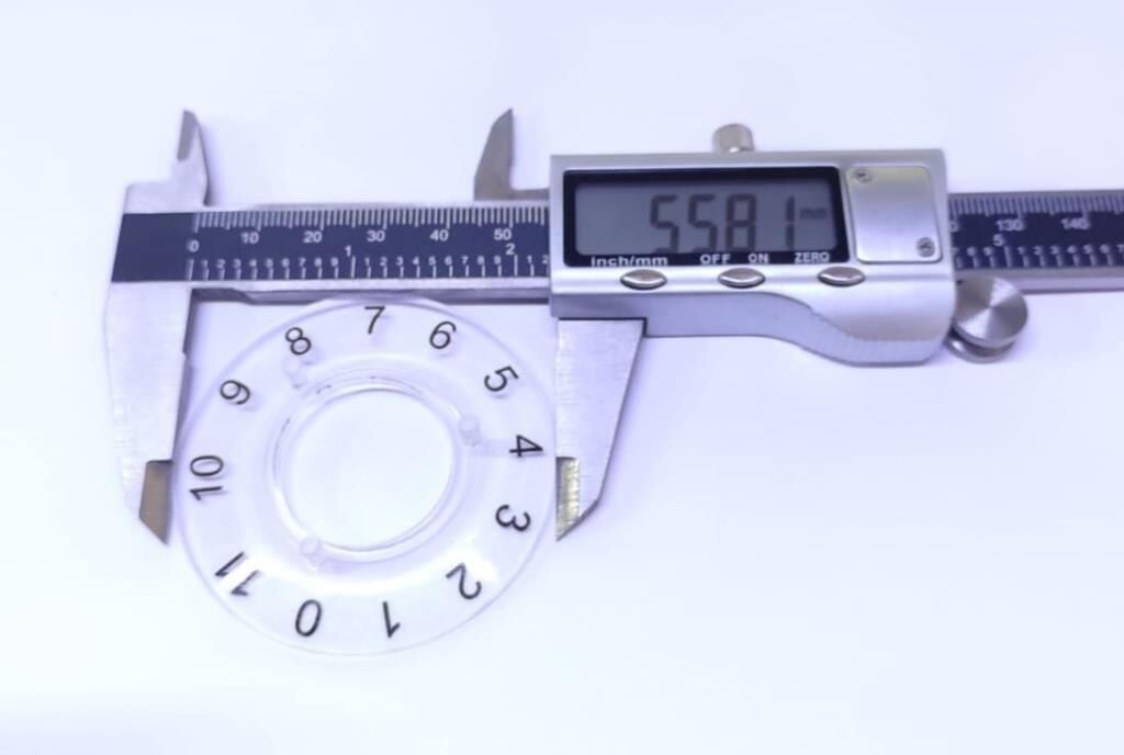 DÜĞME HT 3000 ŞEFFAF NUMARALI ALTLIK İÇ ÇAP 25,50 MM