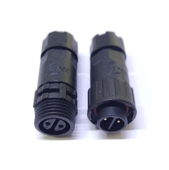 2 Pim Ip67 Su Geçirmez 16mm Takım Konnektör Plastik IC-266N-2P ( Erkek Dişi Seyyar Tip )