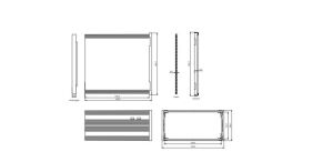 AK-PT-212 Siyah GÖVDE,KIRMIZI ÖNPANEL 72x144x162 Panel Tipi Kutu