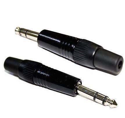 Stereo 6,3 mm  Erkek Prof Jak Siyah F0151