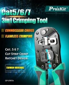 Proskit CP-376TA Cat 5-6-7 Modüler Plug Sıkma Pensesi 8P8C