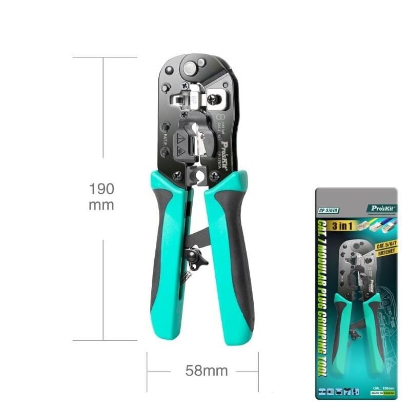 Proskit CP-376TA Cat 5-6-7 Modüler Plug Sıkma Pensesi 8P8C