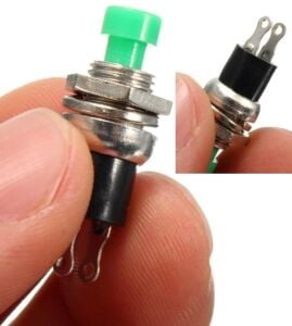 BUTON YUVARLAK  Metal 7mm SİYAH (PUSH SWITCH) DİAFON TİP  IC-177