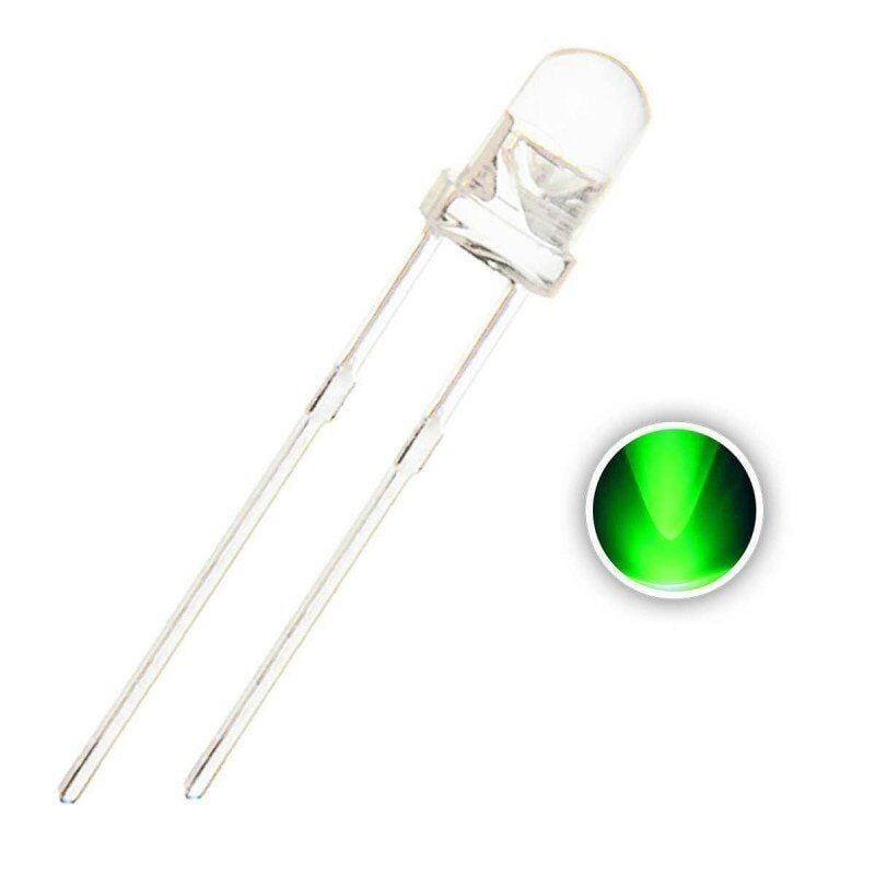 LED-3MM  YEŞİL ŞEFFAF AT-LD ULTRA