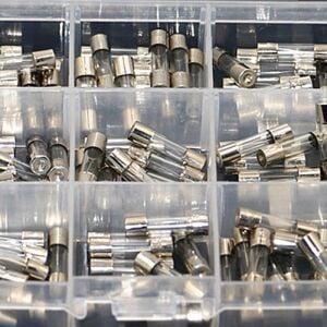 Cam Sigorta Seti 5x20 mm 150 Adet 15 Çeşit 250v Şeffaf Çantada