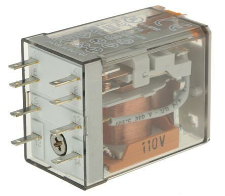 Finder Röle 55.32.8.110.0040 Soket Montaj AgNi 2CO 10A Kilitli Test Buton , Hata Göstergesi Led