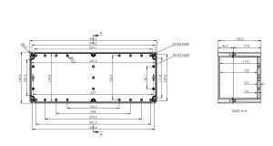 AK-SE-266 353x140x121 ABS IP65 Contalı Kutu