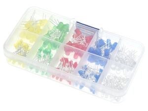 500 Adet 3mm 5mm Led Seti Beyaz Kırmızı Mavi Yeşil Sarı Renklerinde Plastik Çantada