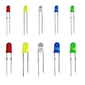 500 Adet 3mm 5mm Led Seti Beyaz Kırmızı Mavi Yeşil Sarı Renklerinde Plastik Çantada