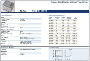 Trafo El-Kom 12VA 2x12V mavi RN148244