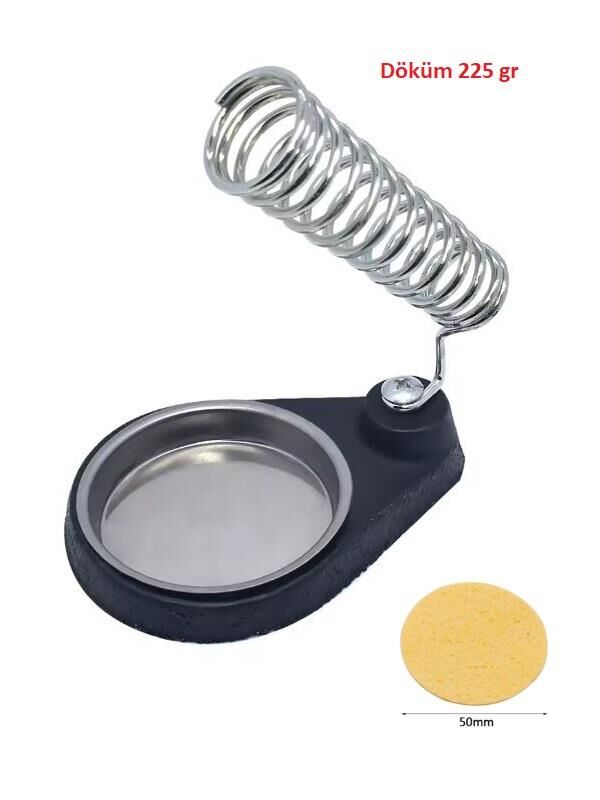 Havya Sehpası - Havya Standı DÖKÜM Yuvarlak Yaylı 75x104 mm Süngerli