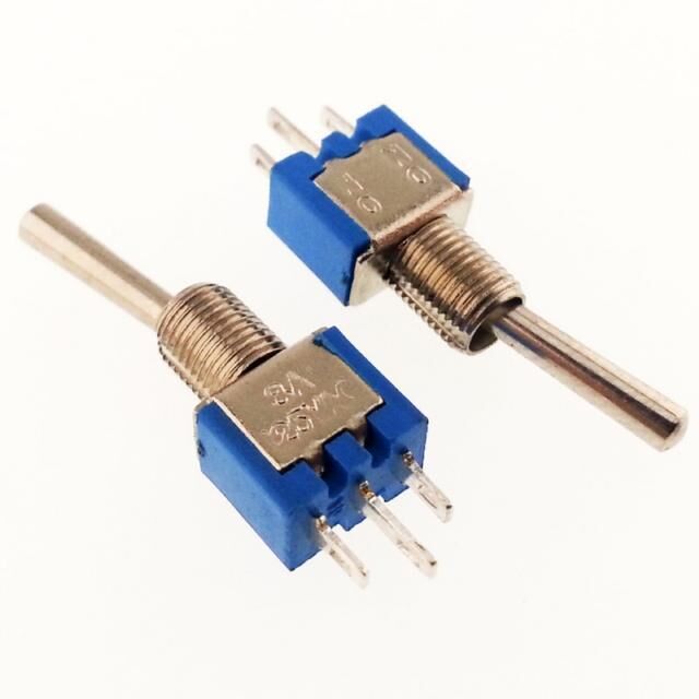 SWİTCH TOGGLE SMTS-102  ON ~ ON  Mini MAVİ  3 PİN  IC-137