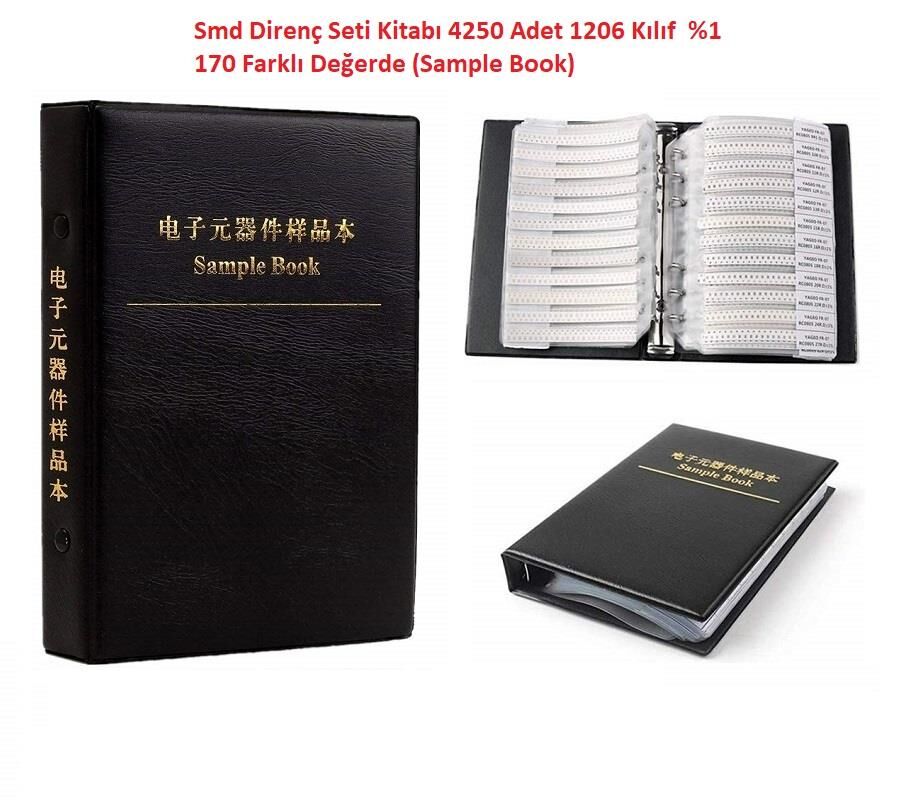 Smd Direnç Seti Kitabı 4250 Adet 1206 Kılıf  %1 170 Farklı Değerde (Sample Book)