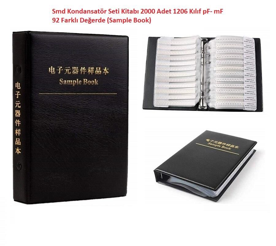 Smd Kondansatör Seti Kitabı 2000 Adet 1206 Kılıf pF- mF 92 Farklı Değerde (Sample Book)