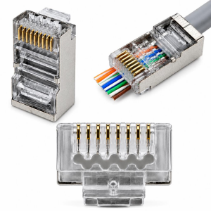 Ez Rj45 Cat6 Yeni Nesil METAL Konnektör 8p8c(Kalın kablo-24awg)