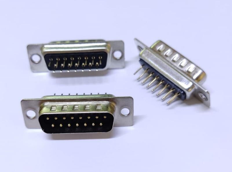 D-Sub Erkek Konnektör 15 Li 2 Sıra DB15 İğne / Terminal Bacak (1adet)