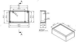AK-HH-014 Siyah 45x72,5x23  Etiket Cepli El Tipi Kutu