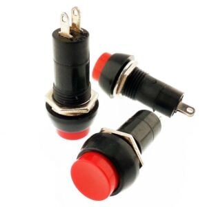 BUTON  R18-25B Yuvarlak KIRMIZI   (PBS11B) IC-186