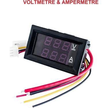 VOLTMETRE & AMPERMETRE  DUAL DİGİTAL (0 ~ 30V /  0 ~ 100A ) G.Y. DC ŞÖNT DAHİL