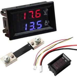 VOLTMETRE & AMPERMETRE  DUAL DİGİTAL (0 ~ 30V /  0 ~ 100A ) G.Y. DC ŞÖNT DAHİL