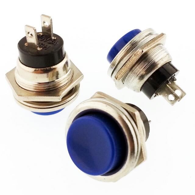 BUTON YUVARLAK METAL DS-212 16mm MAVİ  IC-180