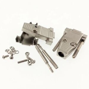 9 Pin D-Sub Konnektör Kapağı Metal 1 Takım Agp09g-Me ( 3 Sıra 15 Pin İçinde Uygundur )