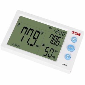 Uni-t A12T Saat Termometre Isı Nem Ölçer Problu -10/+50° Unit A12T