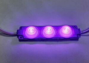LELED-Modül ÜÇLÜ BÜYÜK MERCEKLİ 3W MOR 3030 smd LEDLİ 12V DC